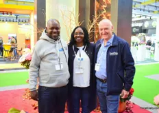 The De Ruiter Innovations bv stand also featured the De Ruiter Kenya team. From left to right were Ethan Chege, Sarah Mwangi and Rob Letcher.
